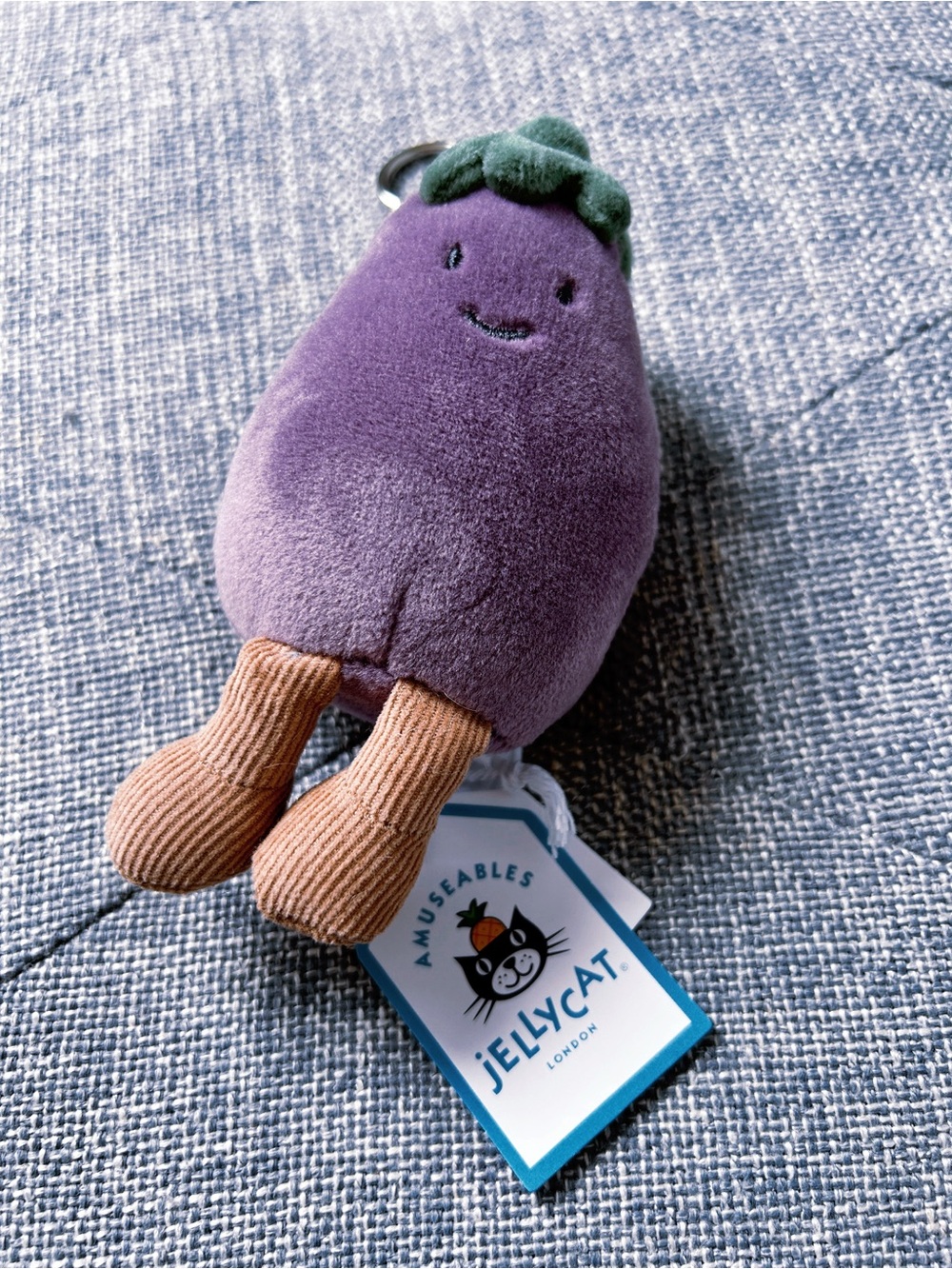 Jellycat Amuseables eggplants keyring - Brand new with dust bag